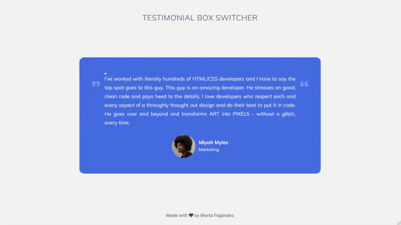 Testimonial Box Switcher project thumbnail